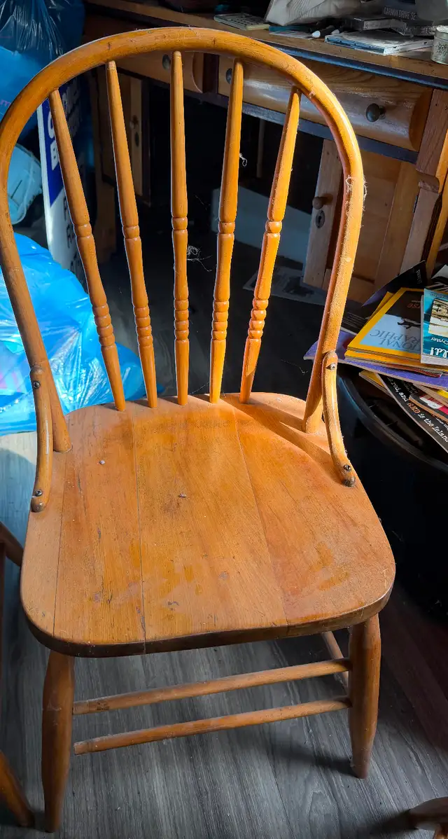 Six Antique Bow Back Chairs
