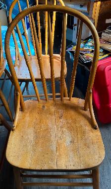 Six Antique Bow Back Chairs - Photo 5