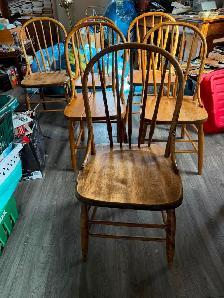 Six Antique Bow Back Chairs - Photo 6
