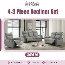 Modern Leather Sofa Set - Photo 2