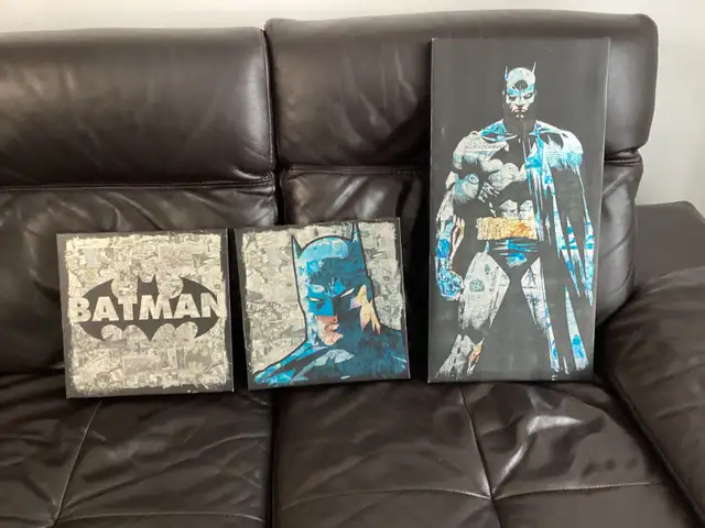 3 cadres Batman pour chambres d’enfant.