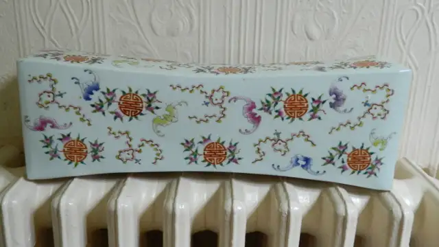 Chinois RARE Porcelaine Repose coup ou oreiller a Encen ou Opium