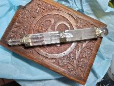 Traditional Himalayan Clear Quartz Crystal  Brass-Plated Wand - Photo 3
