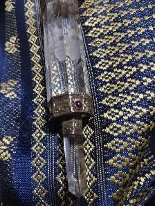 Traditional Himalayan Clear Quartz Crystal  Brass-Plated Wand - Photo 4