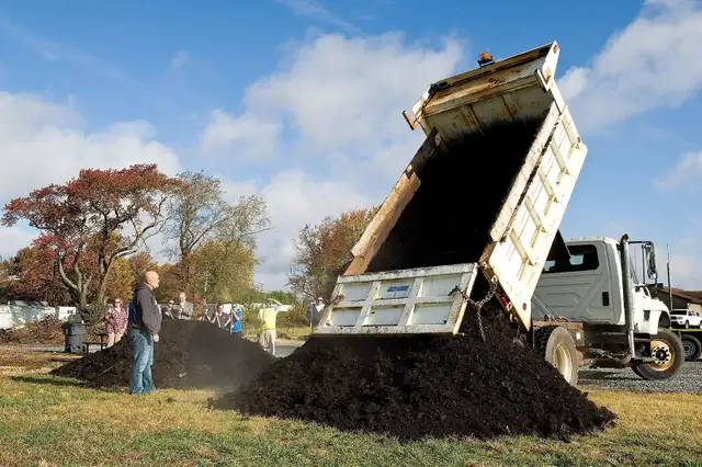 Bark Mulch Delivered by the Dump Truck Load - Fresh & Dark