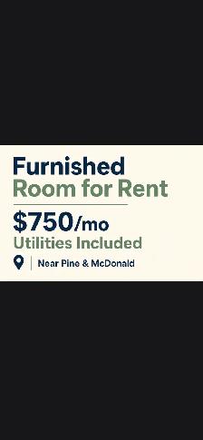 Furnished Room for Rent (December 1st, 2026)