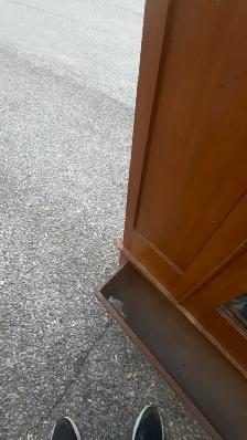 Free delivery antique Vintage Wooden Armoire with Mirror - Photo 10