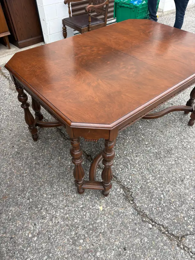 Free delivery used Vintage Walnut Dining Table
