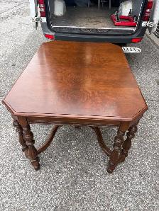 Free delivery used Vintage Walnut Dining Table - Photo 3
