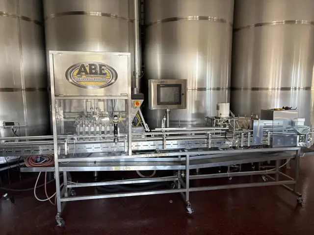 ABE 7-Head Canning Line - Filler, Seamer, Rinse & Date Coder