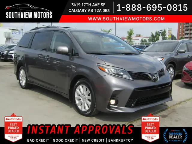 2019 Toyota Sienna SE AWD 7-Passenger Leather | Carplay |DVD | P