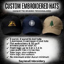 Custom Embroidered Hats — Trucker, Dad Hat, 3D Puff | Min 10 Pcs