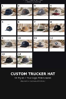Custom Embroidered Hats — Trucker, Dad Hat, 3D Puff | Min 10 Pcs - Photo 2