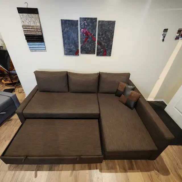 Used (Good Condition) Brown IKEA sofa bed    FREE DELIVERY