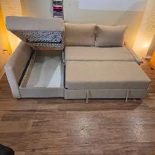 Used (Good Condition) Beige IKEA Sofa Bed   FREE DELIVERY - Photo 3