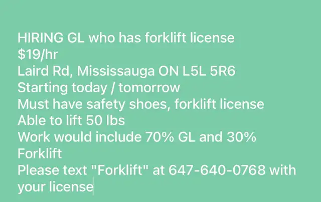 G/L plus Forklift
