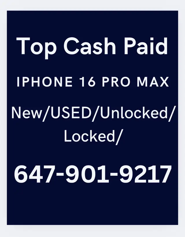 CASH paid for NEW iPhone 16 pro max 256gigabytes