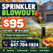 Sprinkler Blowout Scarborough