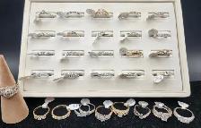 Assortment of 14k Gold Rings with Diamonds, Channel Sets, Bands