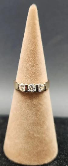 Assortment of 14k Gold Rings with Diamonds, Channel Sets, Bands - Photo 8