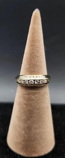 Assortment of 14k Gold Rings with Diamonds, Channel Sets, Bands - Photo 9