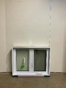 10871BP Fenêtre Battant PVC Blanc 2 sect 1 ouvr 39 x 31 - Photo 2