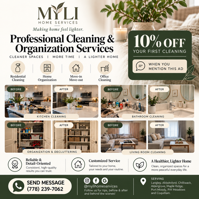MYLI Home Services - Residential Cleaning & Home Organizing