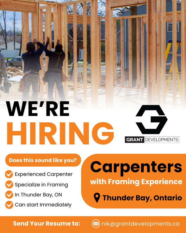 HIRING CARPENTER FRAMERS