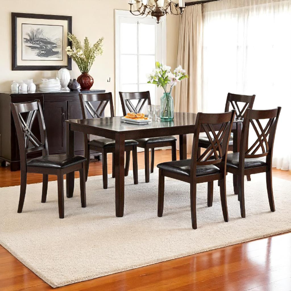 New 7 Piece Dining Table Set for 6 Table and Chairs Clearance