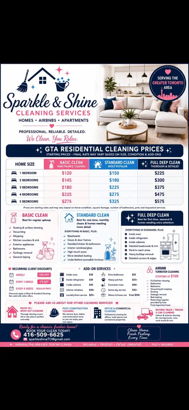 Sparkle &Shine Cleaning Services