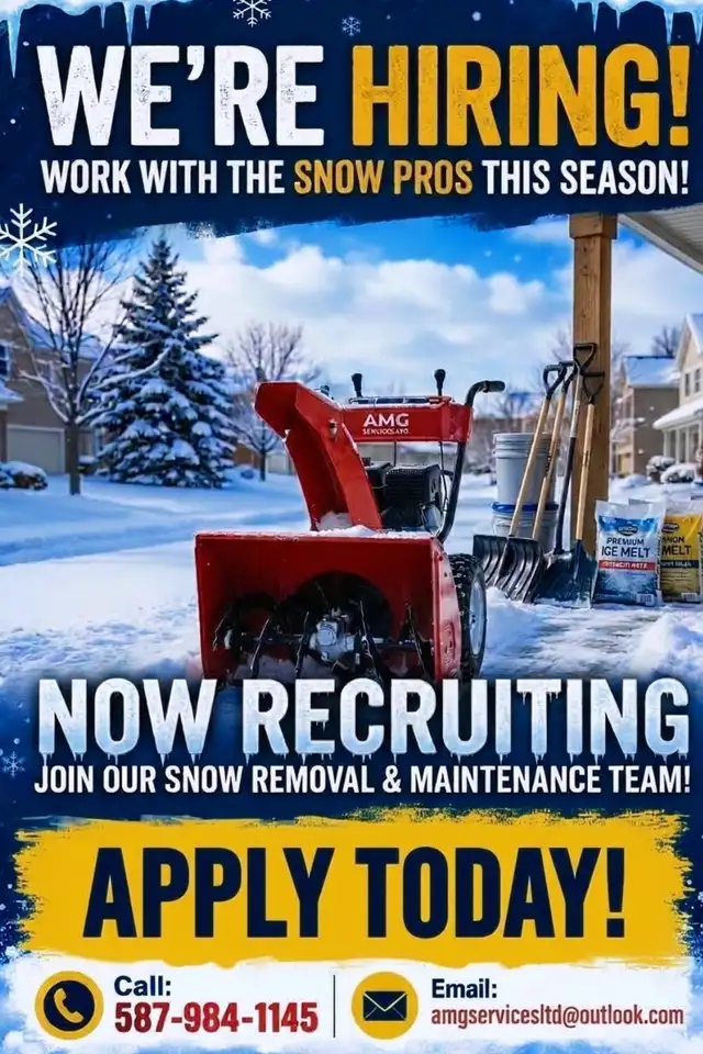 Now Recruiting - Snow Removal & Maintenance
