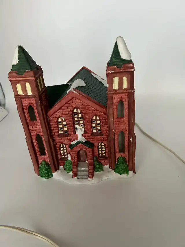 Christmas Village Lighted Church