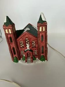 Christmas Village Lighted Church