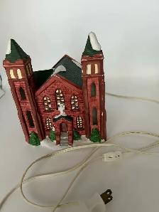 Christmas Village Lighted Church - Photo 2