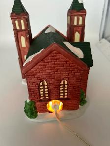 Christmas Village Lighted Church - Photo 4