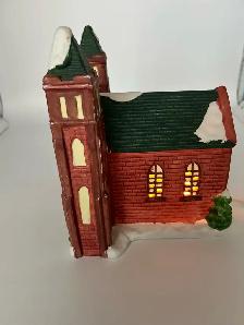 Christmas Village Lighted Church - Photo 5