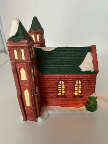 Christmas Village Lighted Church - Photo 6