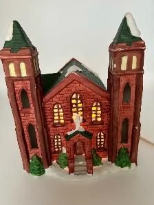 Christmas Village Lighted Church - Photo 9