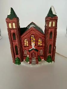Christmas Village Lighted Church - Photo 10