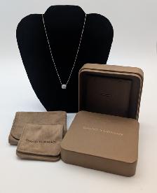 (B6188) David Yurman 18K Gold Diamond Pave Ball Pendant Neckl...