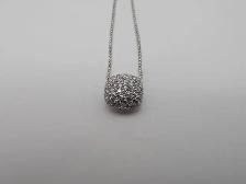 (B6188) David Yurman 18K Gold Diamond Pave Ball Pendant Neckl... - Photo 4