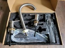 Brand New Kenes Brushed Nickel Bathroom Faucet For Sale - Photo 5