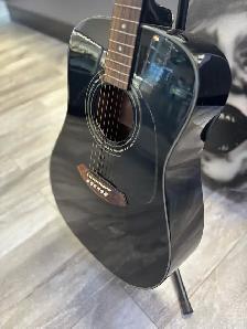 Fender CD110E Black Electric/Acoustic guitar with case - Photo 2