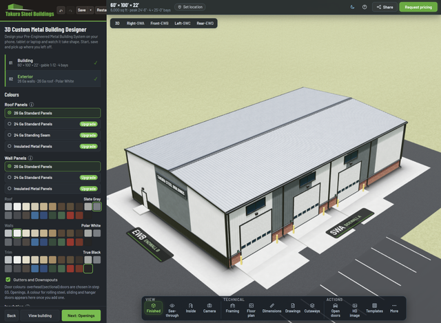Steel Building Designer Lloydminster — Design in 3D | Takura