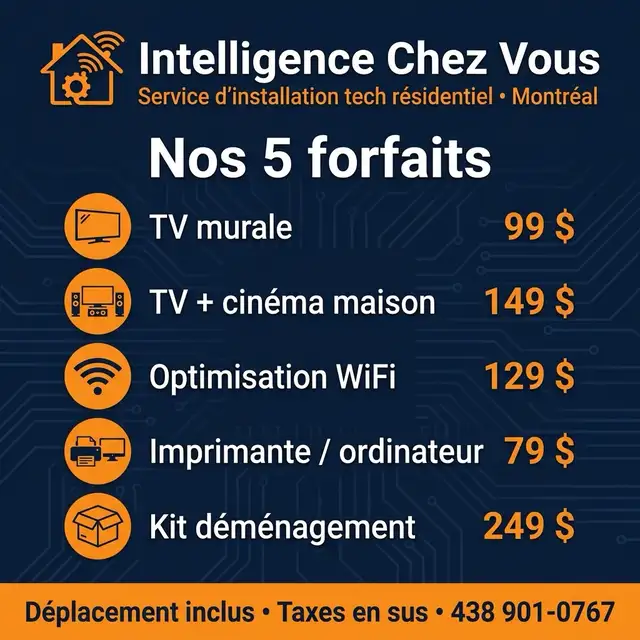 Installation et configuration tech à domicile