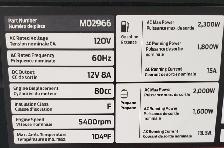 (9924397) Pro Point M02966 2300W/2000W Gas Inverter Generator - Photo 8