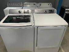 Laveuse sécheuse top load blanches grande capacité Samsung