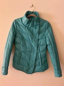 Danier Genuine Leather Down Jacket – Turquoise – Size 2XS