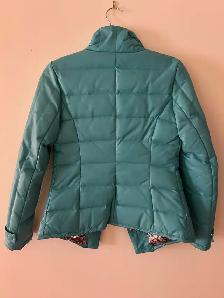 Danier Genuine Leather Down Jacket – Turquoise – Size 2XS - Photo 4
