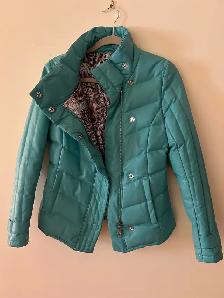Danier Genuine Leather Down Jacket – Turquoise – Size 2XS - Photo 5